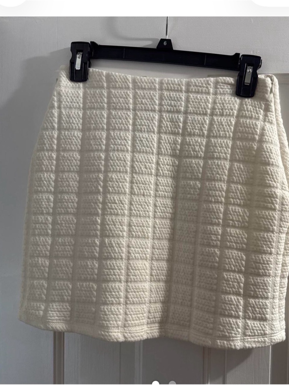Zara Cream Textured Mini Skirt